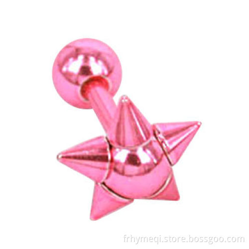 316L Tongue Barbell Rings Plated Multi-cone Body Piercing Jewelry, Nickel- and Lead-free
